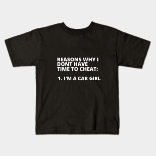 Car girls dont cheat Kids T-Shirt